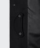 Musinsa Standard Wool Blend Oversized Muff Pocket Half Balmacaan Coat [Black]