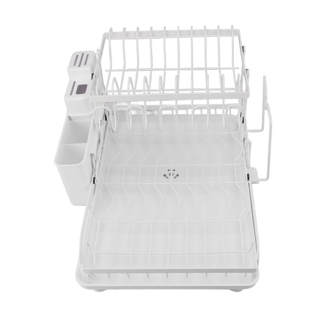 Dish Drying Rack Folding 2 Tier Multipurpose Easy Storage Dish Dryer Rack for Kitchen Countertop