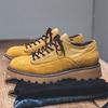 Tooling Shoes Men's New Beef Anti-velvet Round Head Platform Short Boots Men's Light Wear Retro Casual Shoes