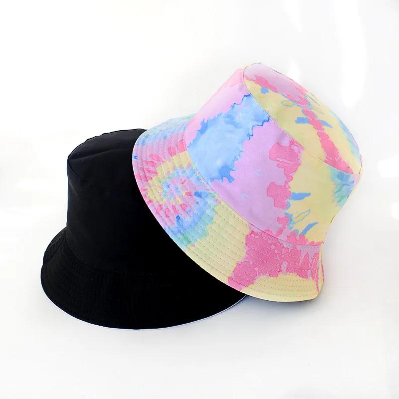 New Street Graffiti  Men's Bucket Hat Double-Sided Hip Hop   Outdoor Women Caps Beach Sun Protect Fishing Unisex Bonnet