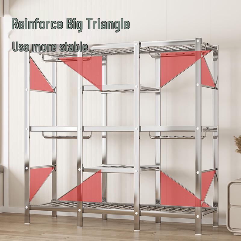 Handon 203 Stainless Steel Simple Wardrobe
