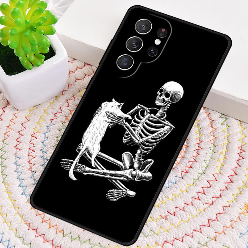 Bones Skeleton Bumper Phone Case for Samsung Galaxy note 10 pro S26 Ultra S23 S24 FE S25 S21 S22 PLUS shockproof Cove