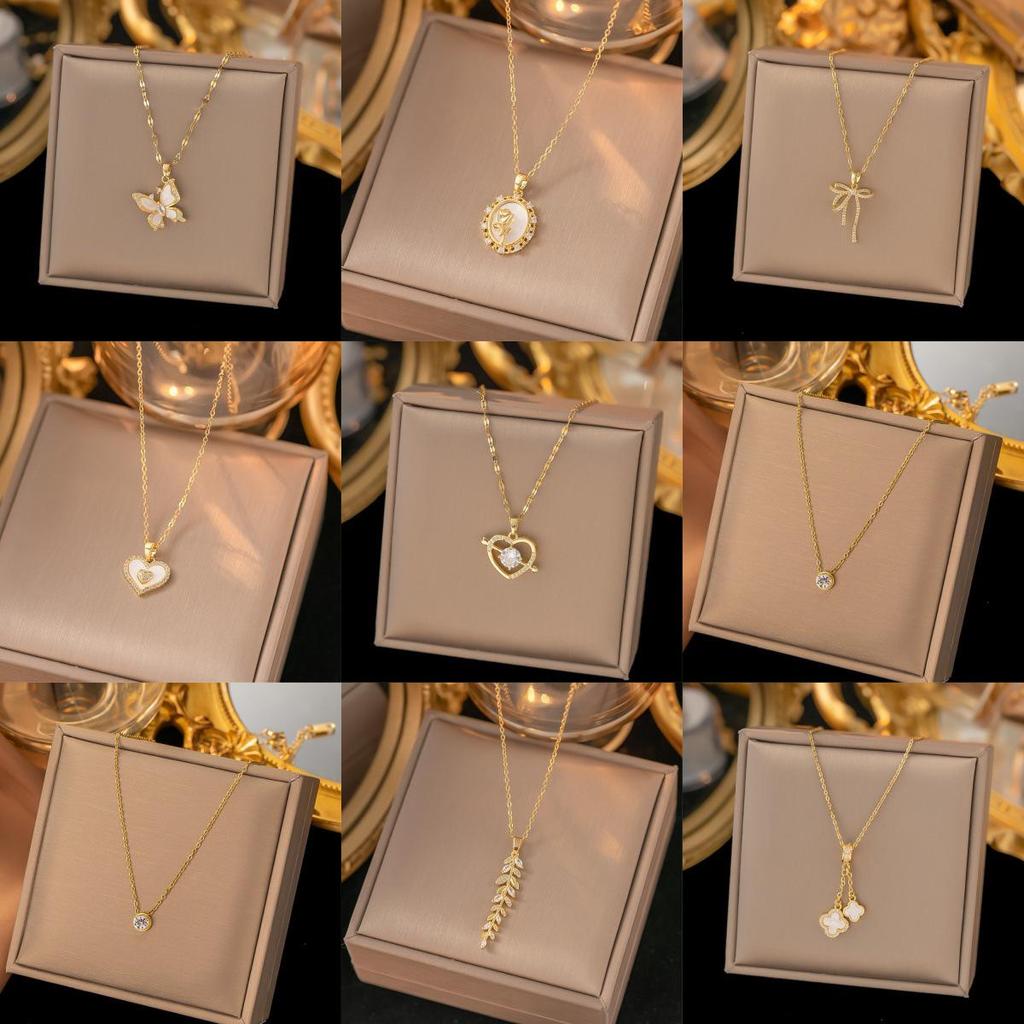 Titanium Steel Non-Fading Necklace: Elegant, Summer-Ready Clavicle Jewelry for Women