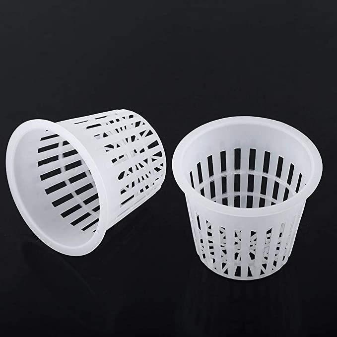 10PCS Garden Net Pots Hydroponic Cups Garden Slotted Plastic Mesh Net Cups Plant Nursery Net Pots Hydroponics Slotted Flowerpot
