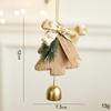 1Pc Fabric Plush Christmas Metal Bell Christmas Tree Pendant Pendants Atmosphere Arrangement Door Hanging Decoration
