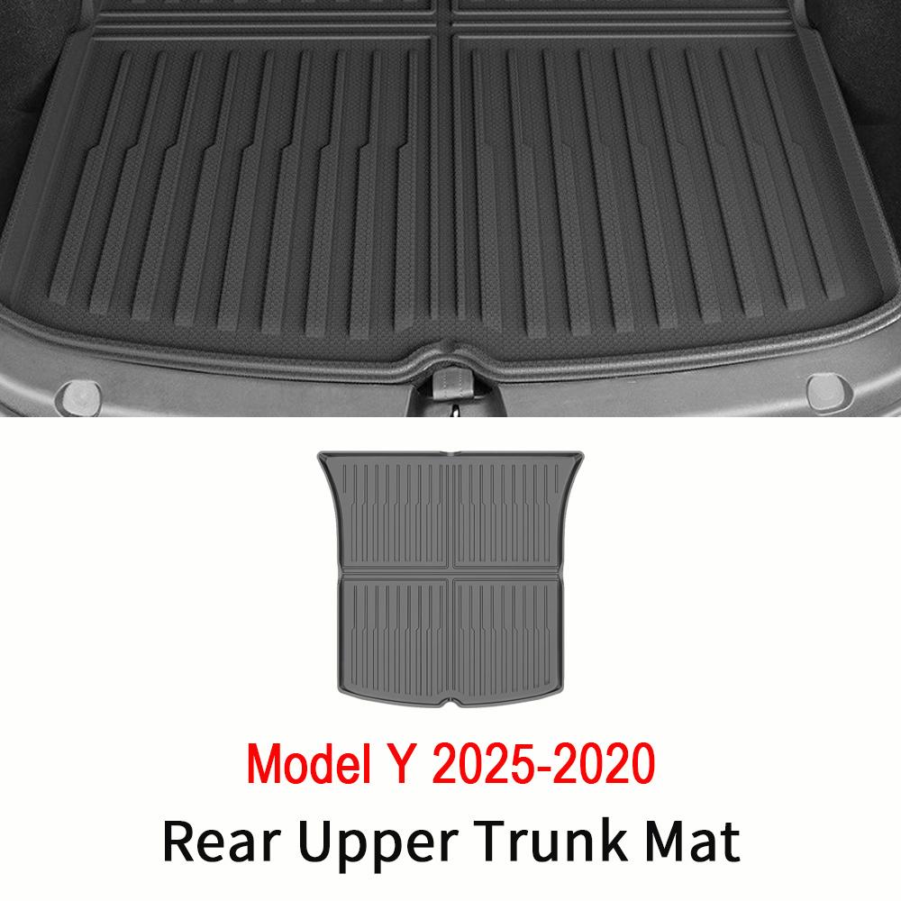 USVOTOV Trunk Mats For Tesla New Model Y Launch 2021-2025 Model 3 Highland Cargo Liner Front Back Sill Guard Anti-Kick Accessory