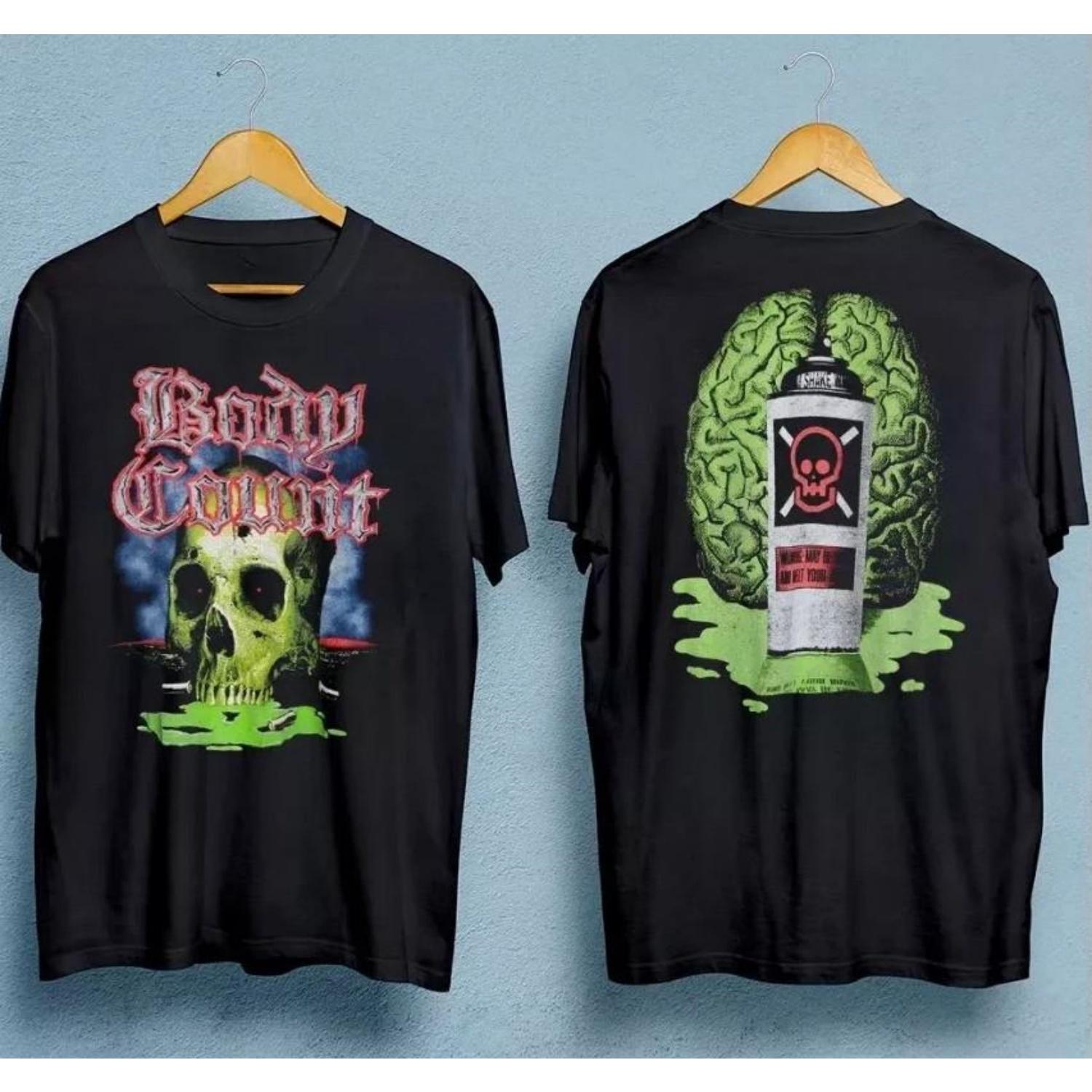 Body Count Tour TShirt 2 Sided Black Unisex Band Tee S5XL BL2 S чёрный