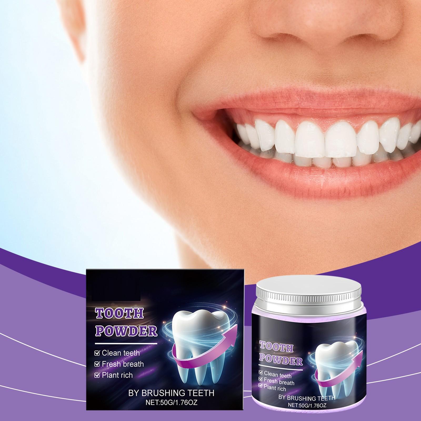 

Purple Tooth Powder With Mild Ingredients Cleans Teeth, Refreshes The Mouth And Cares For Gums One Size