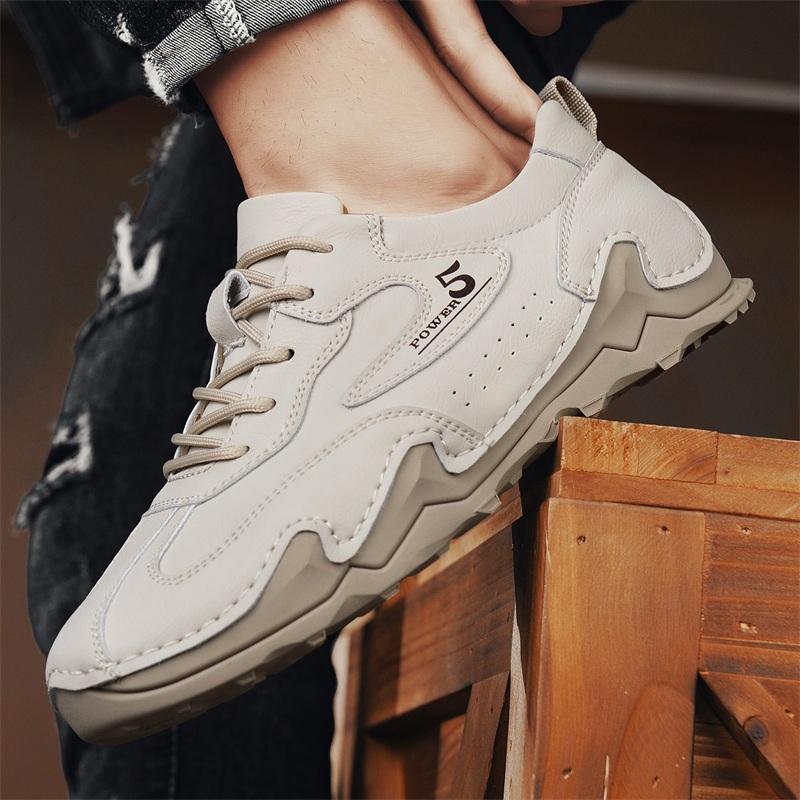 Plus Size 46 Men Split Leather Casual Leather Shoes Men Loafers Comfortable Driving Shoe Moccasins Man Flats Shoes