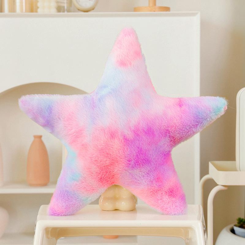 Cartoon Colorful Love Pentagram Throw Pillow Plush Toy Ball Doll Home Sofa Pillow Cushion Rag Doll