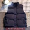 Unisex Korean Casual Solid Vest - Autumn/Winter Warm Sleeveless Down Cotton Outerwear.