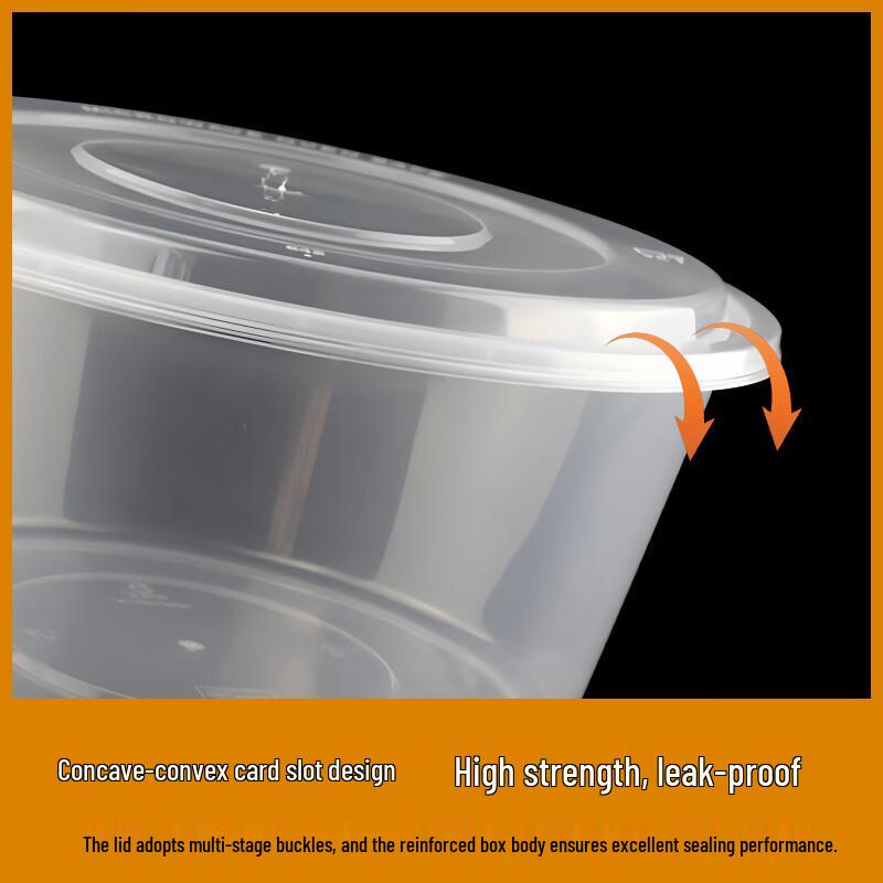 Disposable Round Transparent Takeaway Container