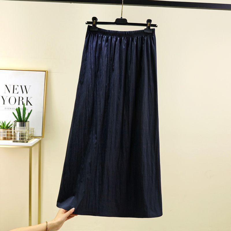 

Modal Dress Women s Summer Thin Skirt Plus Size Loose Slim Looking Black Dress Pure Color Ankle-Length Casual A- line Dress Dark gray 2XL (65.00 kg-75.00 kg recommended