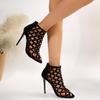 High Heels Sandals Women 2026 Summer Black Modern Shoes Fashion Sexy Peep Toe Designer Sandals Banquet Party Shoes