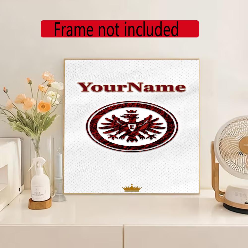 Eintracht Frankfurt Customize Your Name Diamond Painting Round Diamond Rhinestones Mosaic Diamond Embroidery Wall Paintings Rhinestones Gift Frameless