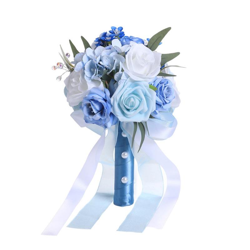 The Wedding Bouquet Is High-end and ElegantFeaturing Pearl Rose Hand-held Bouquets Artificial Flowers and Bride's Hand-held Bouquets
