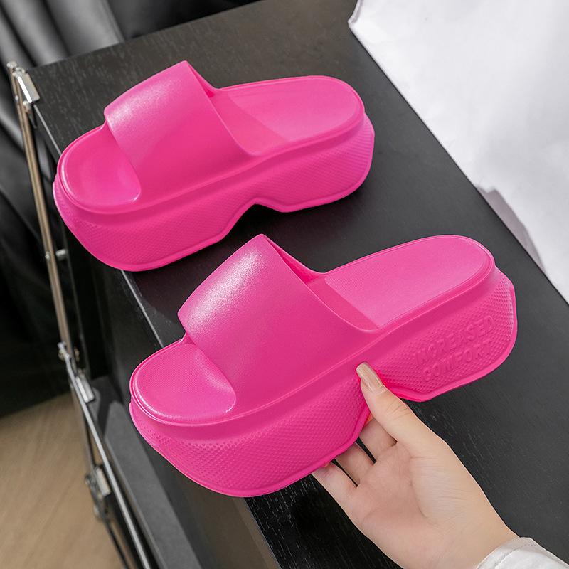 

Женские летние модные шлепанцы на толстой подошве для улицы 2024 – комфорт «Бисквитного торта» 37-38