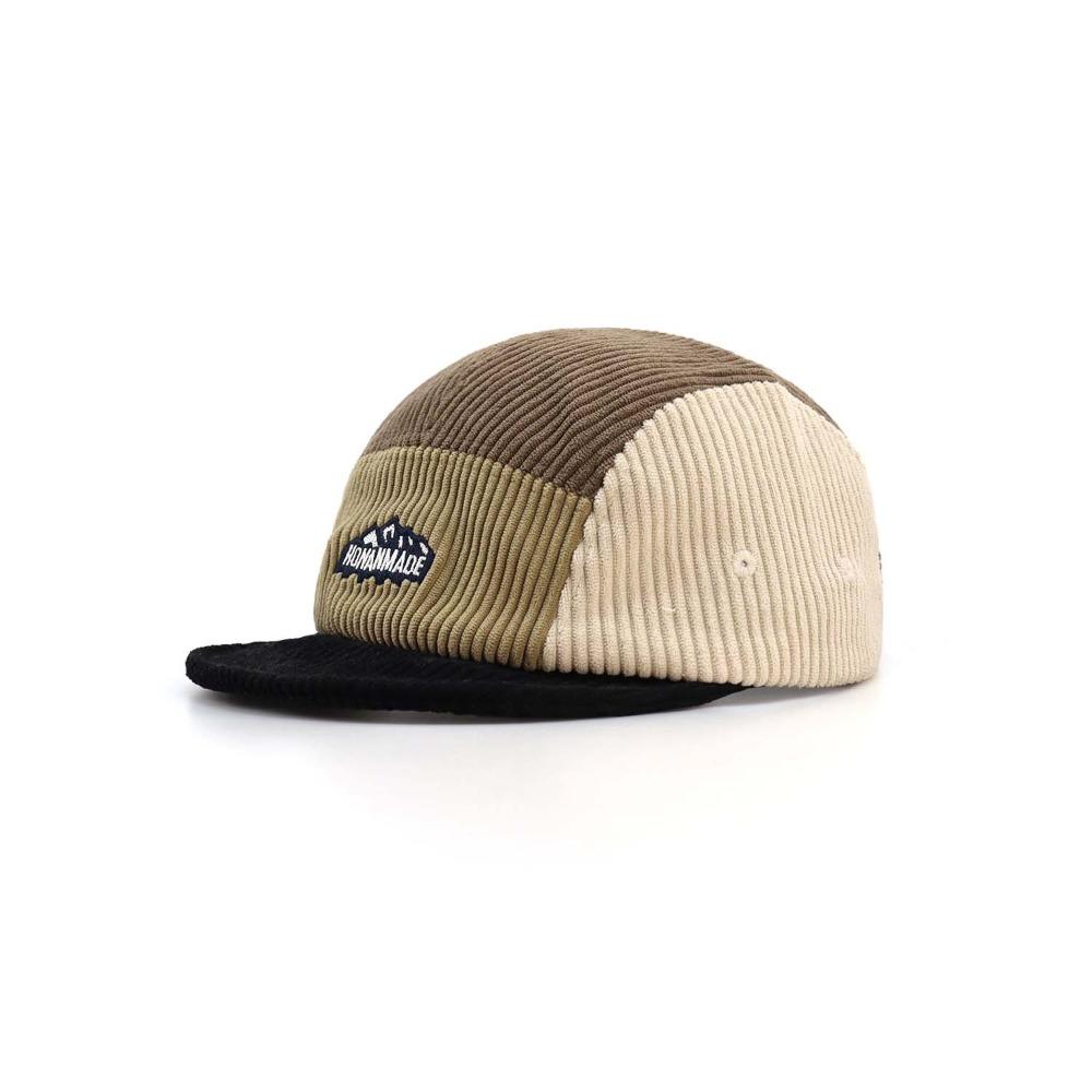 Japanese Style Corduroy Baseball Cap Retro 5 Panel Cap Casual Short Brim Cap Spring Autumn Winter