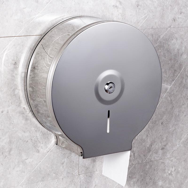 Stainless Steel Waterproof Large Toilet Paper Dispenser for Public and Hotel Bathrooms