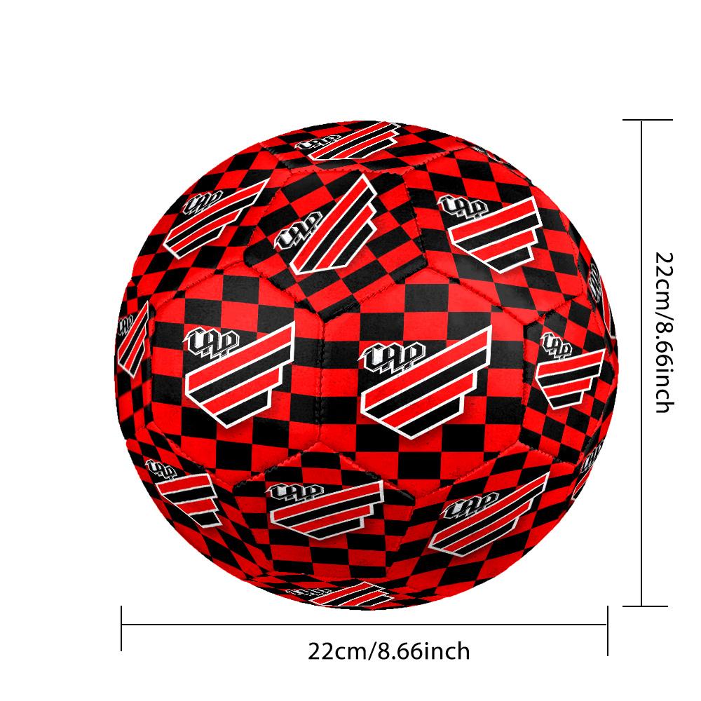 Red And Black Sport Emblem Printed Size 5 Soccer Balls, High-Quality, Anti-Slip, Protective Football, A Unique Gift , Birthdays, Christmas Gifts