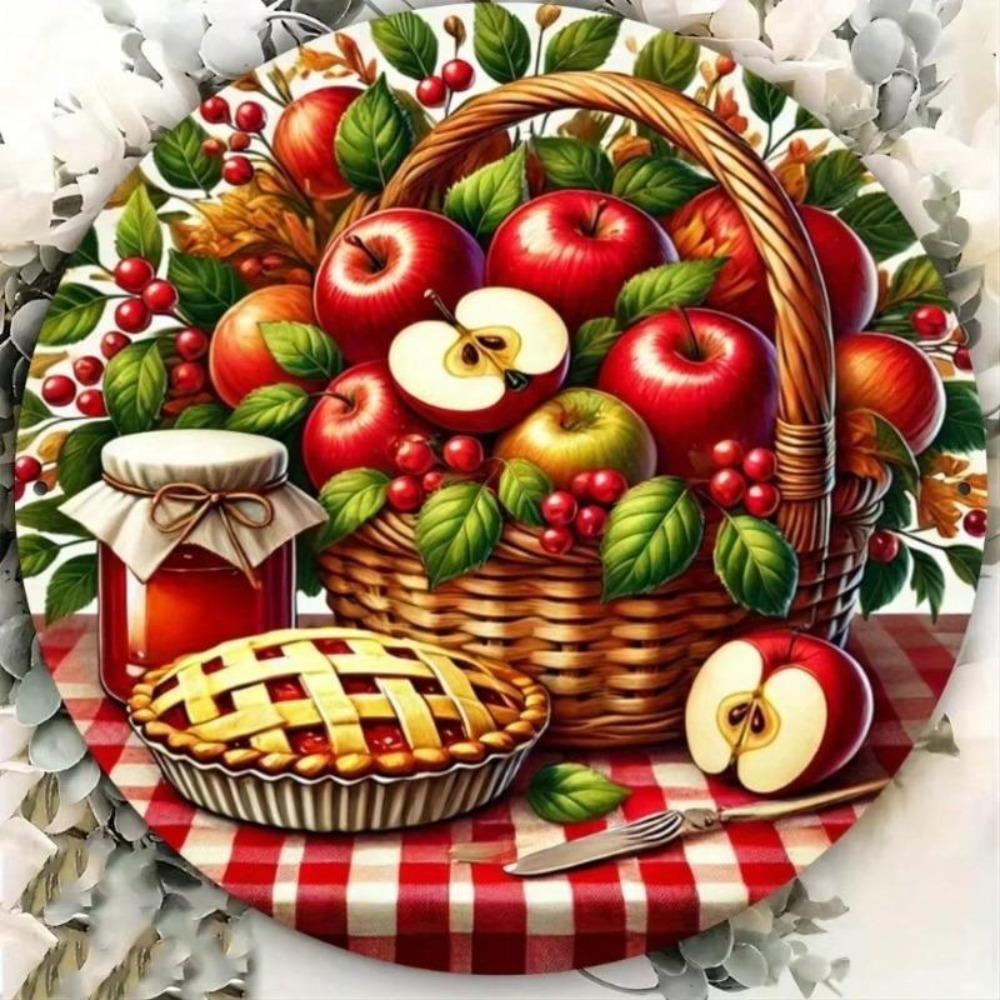 Vintage Farmhouse Fruit Tin Sign Thanksgiving Kitchen Wall Decor