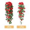 Artificial Flower Rattan Fake Plant Vine Decoration Wall Hanging Roses Flowers for Home Wed Party Interior Outdoor Decoration