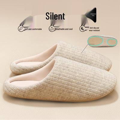 Lida Ni Women's Japanese Silent Non-slip Indoor Slippers for Postpartum, Wooden Floors, Soft Cotton Sole, Autumn/Winter.