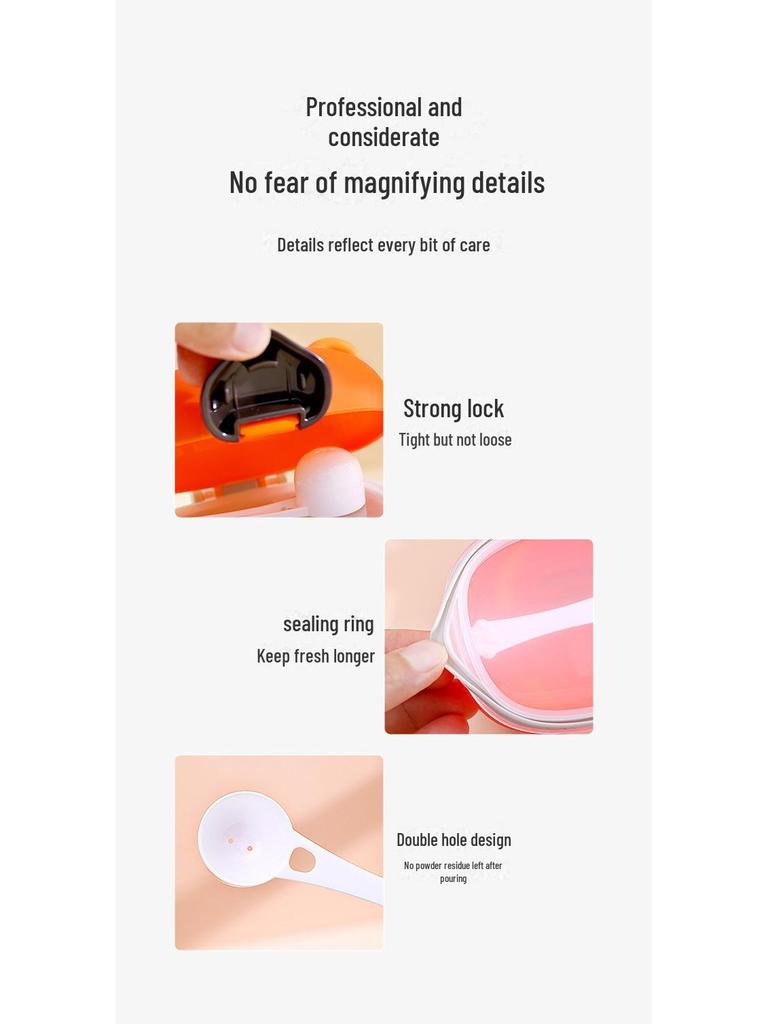 Portable Large-Capacity Baby Milk and Rice Powder Storage Box - Moisture-Proof and Sealed for Travel
