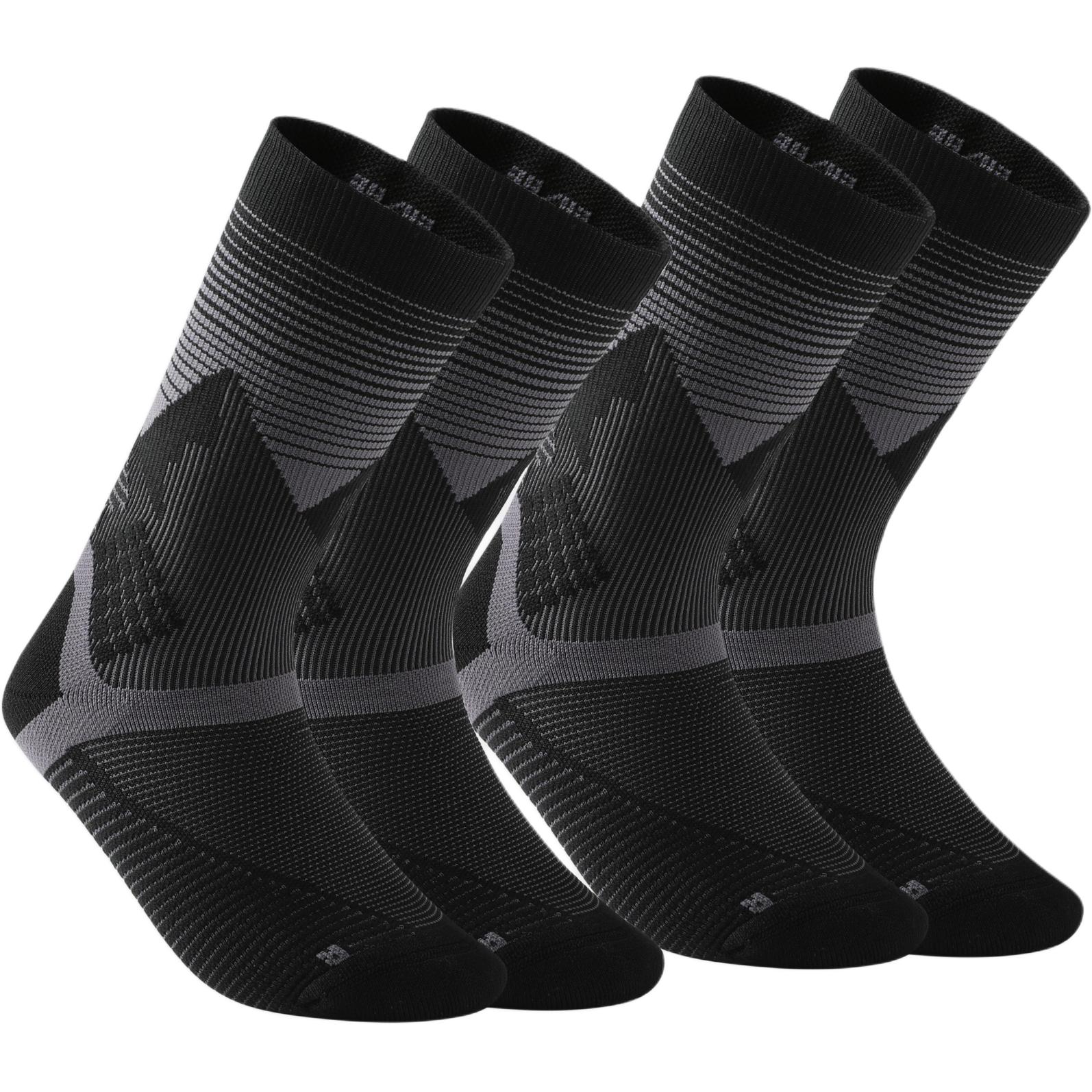 

DECATHLON MH500 Breathable, Comfortable and Lightweight High Socks Unisex Pair Black 35-38