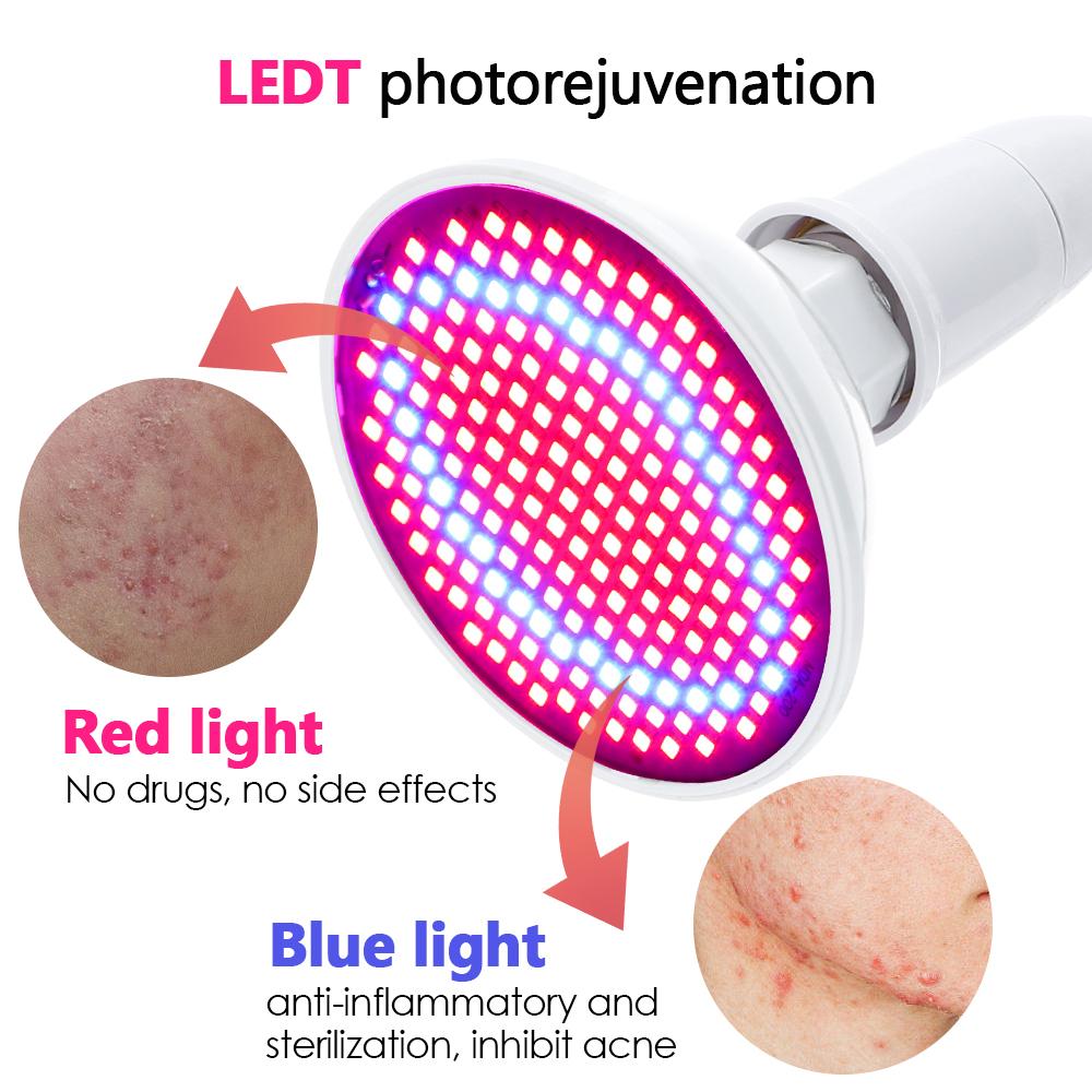 LED Beauty Light Red Blue Light Device Professional Facial Rejuvenation Lam Spa Skin Care