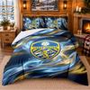 Tištěný 3dílný povlak na peřinu a polštářky Leeds United Fotbalový vzor Prostěradlo Povlak na polštářek Pro dekoraci ložnice
