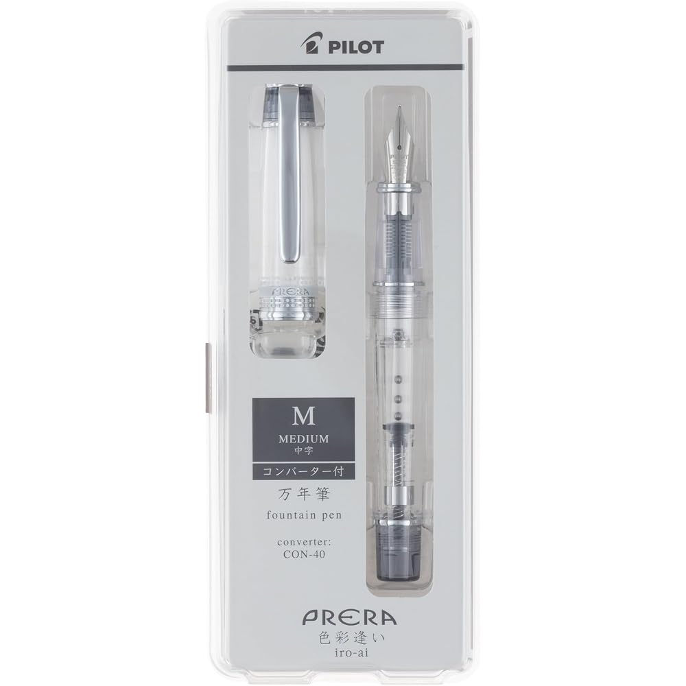 PILOT PFPR1TBM Prela PRERA COLOR MEET MEDIUM TRANSPARENT BLACK FOUNTAIN PENS