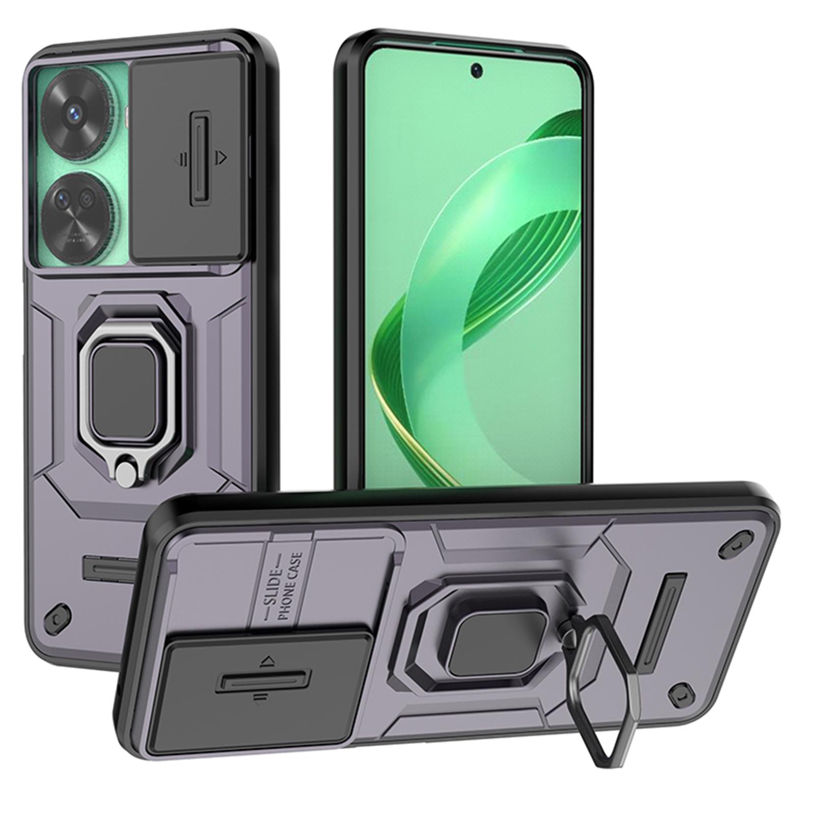 

For Huawei nova 11 SE/nova 12 SE 4G Kickstand Phone Case with Slide Camera Cover Purple