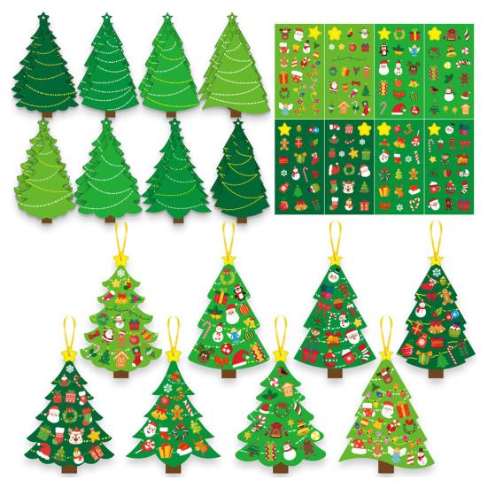 

Набор для поделок «Сделай сам» «Рождественская елка» из 24 штук для детей, поделка для создания праздничного искусства, со стикерами, сделай свою рождественскую закладку, сувениры для рождественской вечеринки D