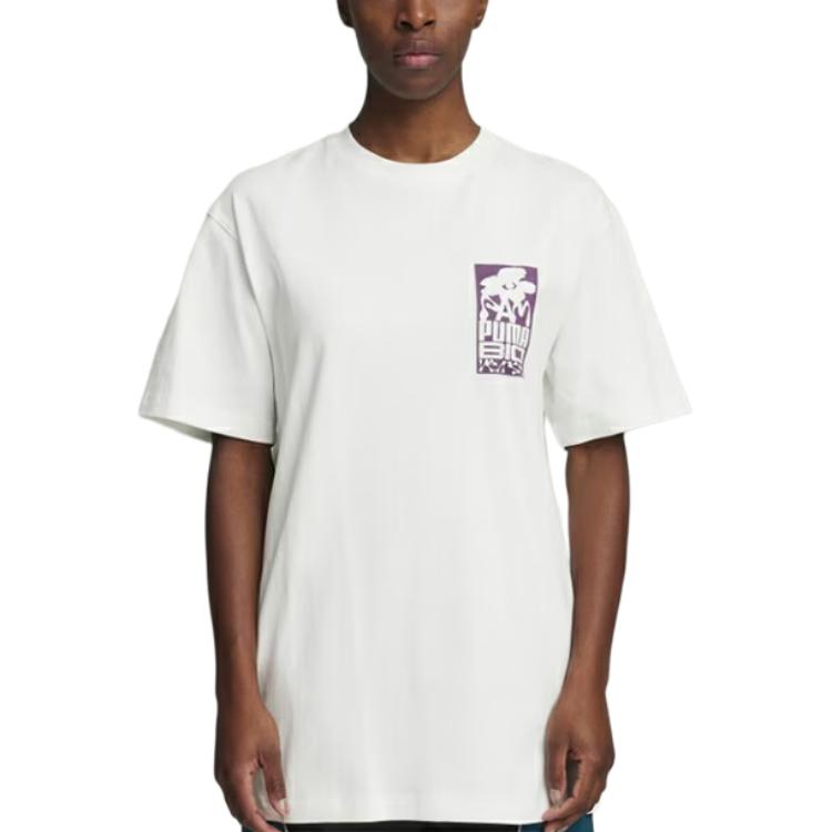 Puma X P.A.M. Collaboration SS24 Back Print Short Sleeve T-Shirt Unisex Tops White 624070-02