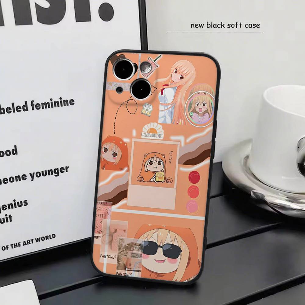 Doma Umaru For iPhone 13,17,11,12,16,14,15,Plus,Pro Max Soft Silicone Black Phone Case