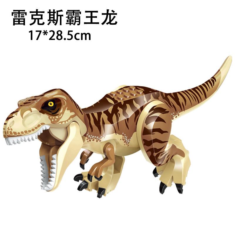 Large Dinosaur Model Building Block Triceratops Broad-Eared Pterosaur Carnivorous Bulldragon Tyrannosaurus Rex Velociraptor Assembling Toy