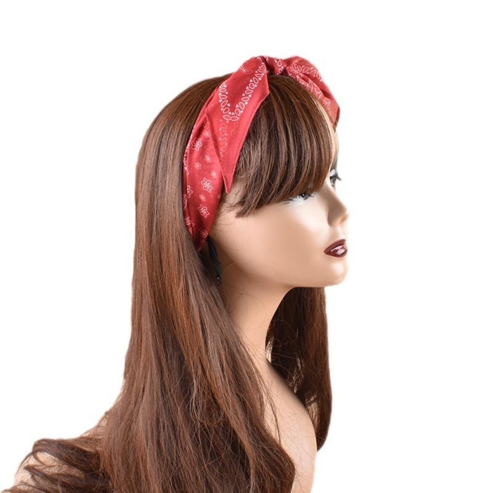Versatile Retro Leopard Headscarf Cashew Print Hair Ribbons Headbands New Women Girls Hijab Wraps