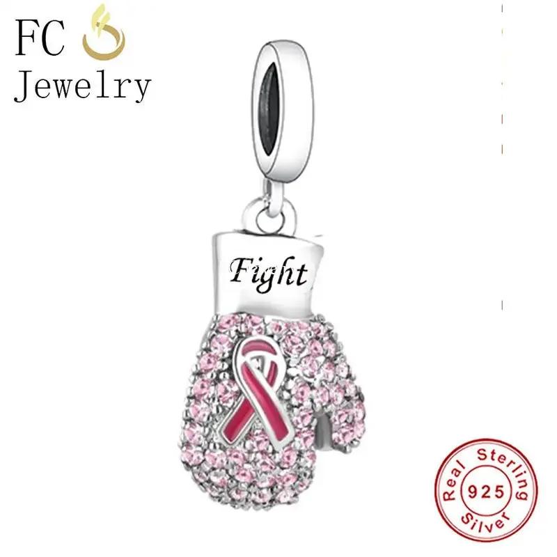 FC High Quality Fine Jewelry Compatible With Authentic Original Pan Charm Bead Component Bracelet High Quality Fine Jewelry Copper Metal Boxing Glove
