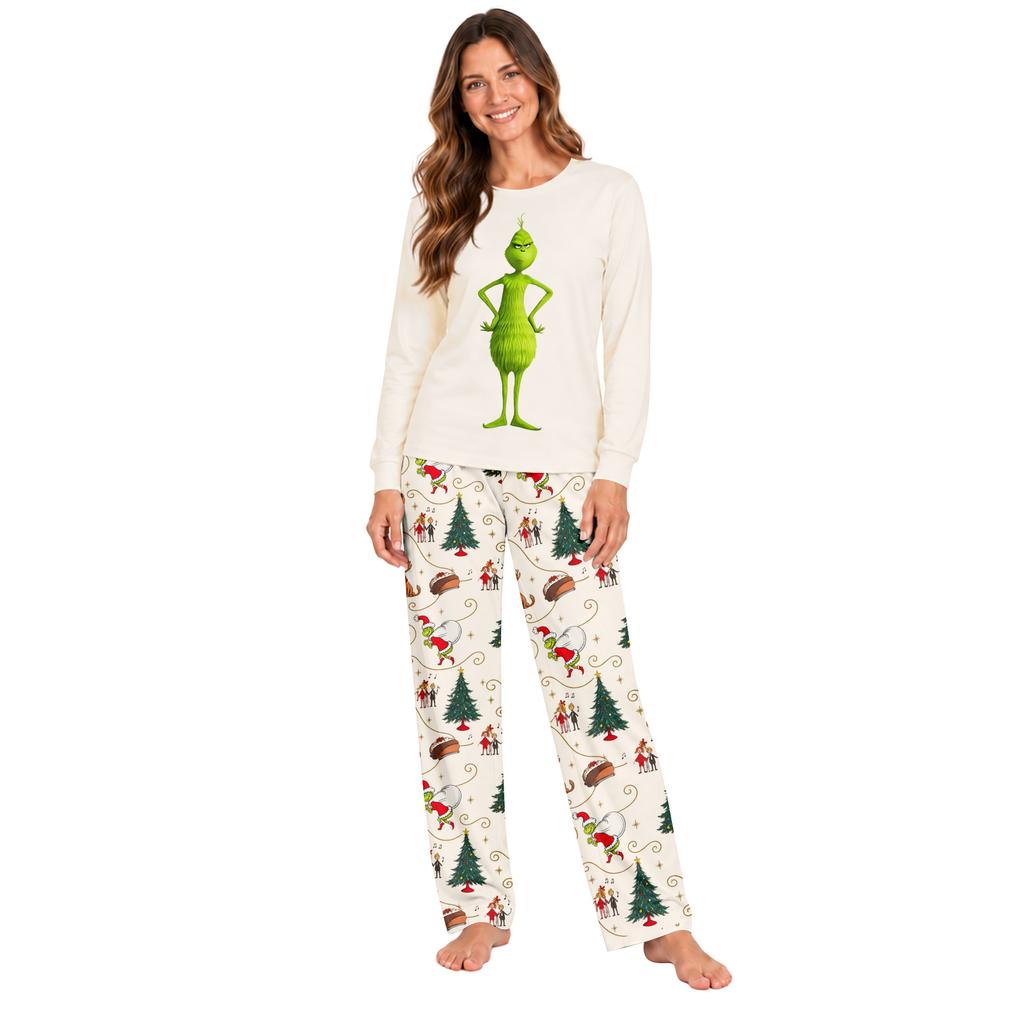 Parent-Child Matching Long Sleeve and Pants Loungewear Set for Family