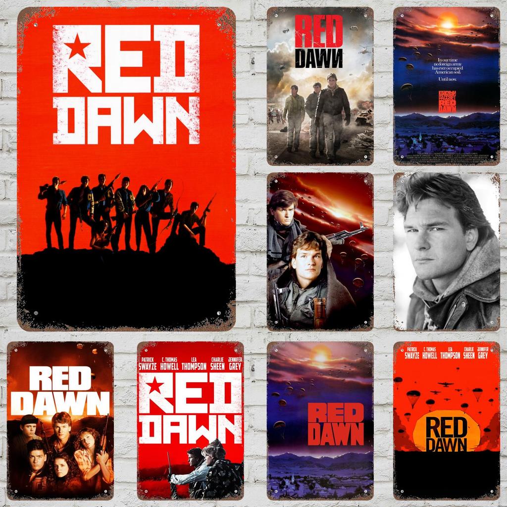 1984 Movie Red Dawn Vintage Metal Tin Signs Posters Decor Retro Metal Plaque Wall Art Decor for Garage Bar