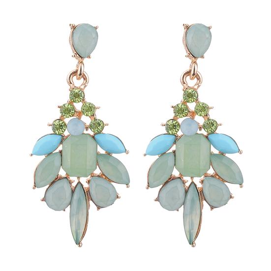 1 Pair Earrings Attractive Water Drop Shape Alloy Women Girls Ear Studs for Wedding