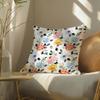 Spring Flower Print Cushion Cover Soft Short Plush Pillow Cover Smooth Cozy Texture Aesthetic Cushion Case Home Decor