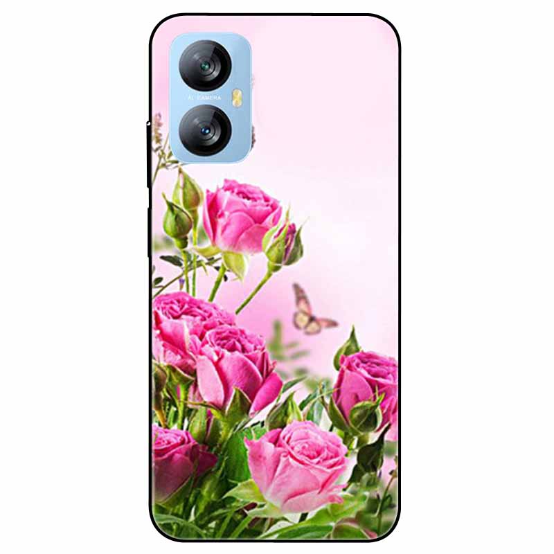 Für Blackview A52 Pro Hülle Handyhülle Stoßfeste Schwarz lackierte TPU Hülle für Blackview A52 Pro Silikon Weicher Bumper A52Pro Süß