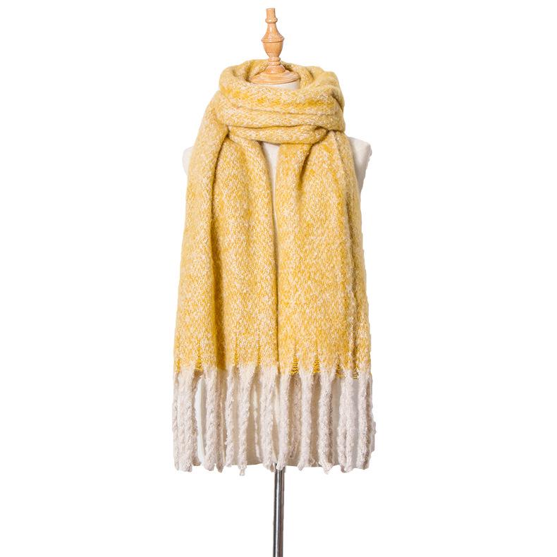 Autumn and winter circle sand thick tassel flower matching scarf shawl thick braid thickened Tonglu scarf