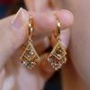2025 High-End Coffee Color Double Layer Rhombus Earrings - Trendy, Versatile Geometric Design for Women