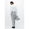 H M Wool Blend Pants Regular Fit Grey