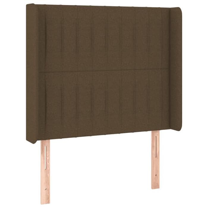 VidaXL Tête de Lit à LED Meuble de Chambre à Coucher Accessoire de Lit Simple Tête de Cadre de Lit Intérieur Marron Foncé 3124279