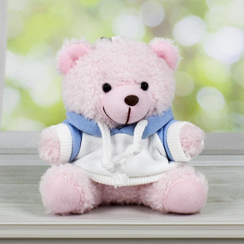 Charming Teddy Bear Keychain Plush Doll - Dressed Up Couple Backpack Ornament Gift