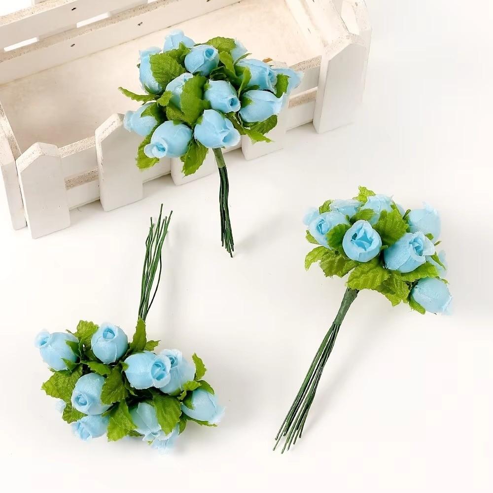 12 Huvuden Simulerad Rosbukett Silkesros Konstgjorda Blommor Heminredning Fotorekvisita
